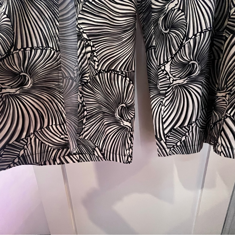 SHEIN Flared Open Slit Black and White Pants 1X - Picture 3 of 7